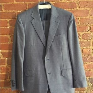 CANALI PINSTRIPE REGULAR TWO-BUTTON FULL SUIT WOOL
